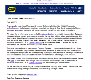 Illustration for article titled Best Buy oversells Forza 4 special edition, screws gamers